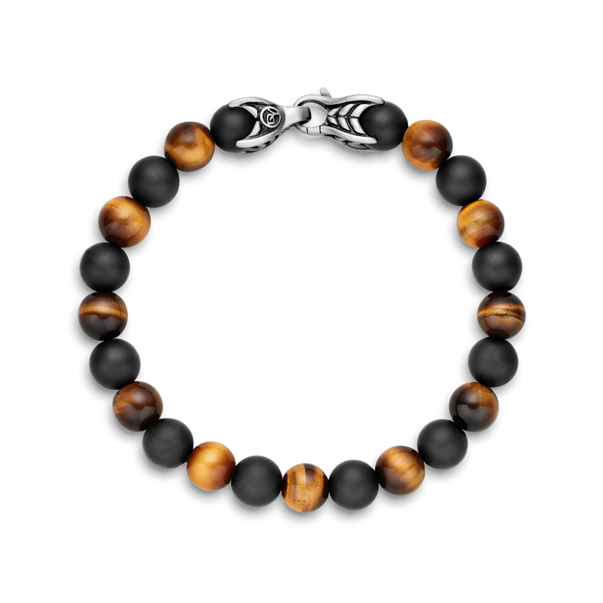 Spiritual Beads Bracelet with Tiger's Eye and Black Onyx