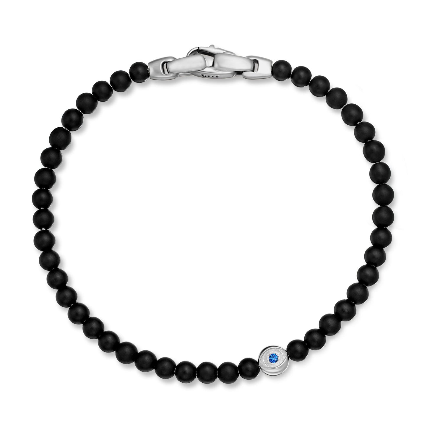 Spiritual Beads Evil Eye Bracelet with Black Onyx and Sapphires