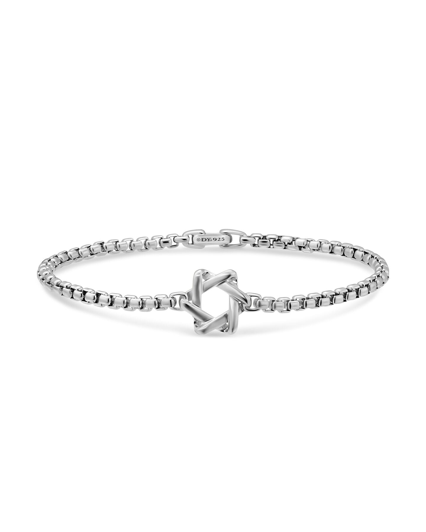 Star of David Station Bracelet in Sterling Silver
