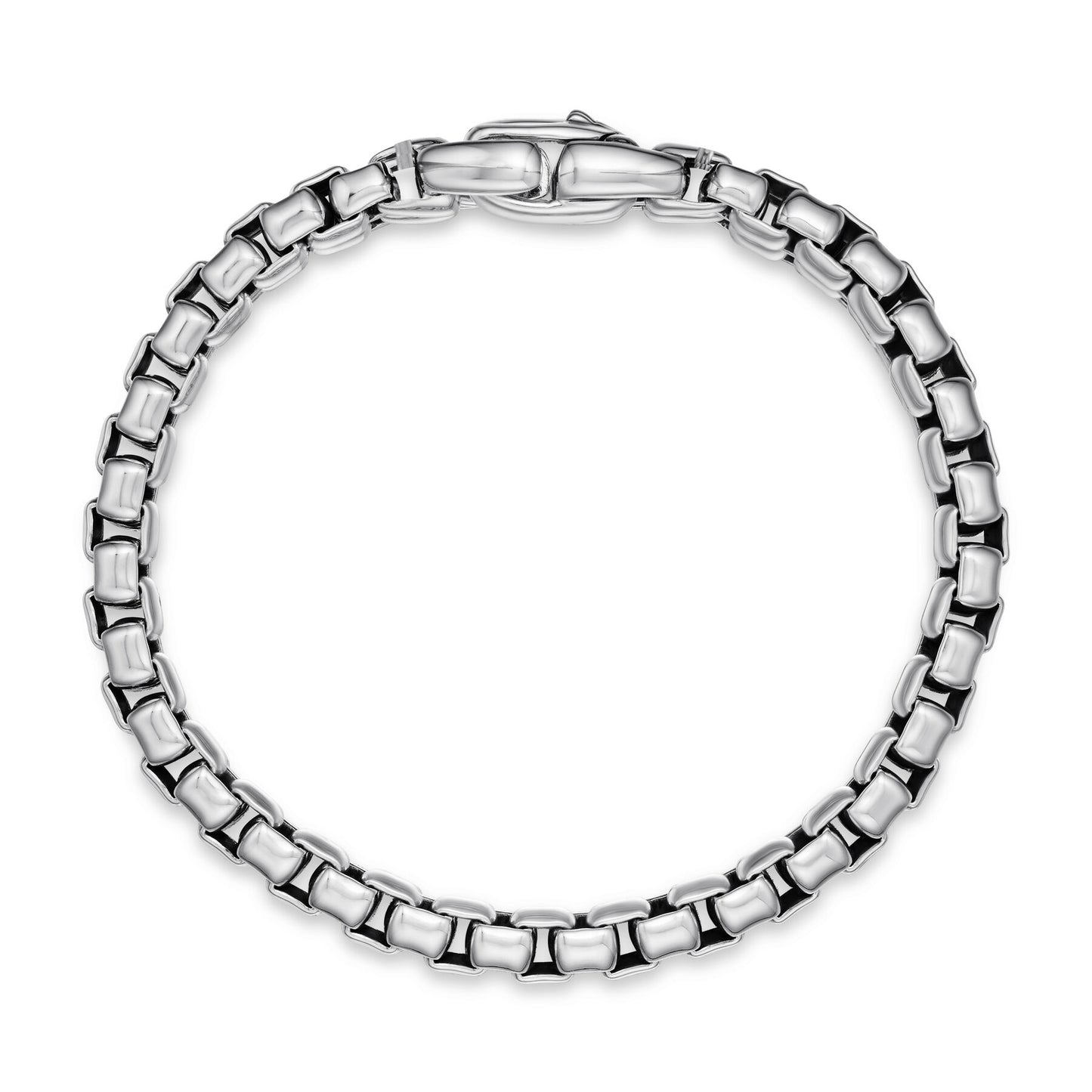 Box Chain Bracelet in Sterling Silver