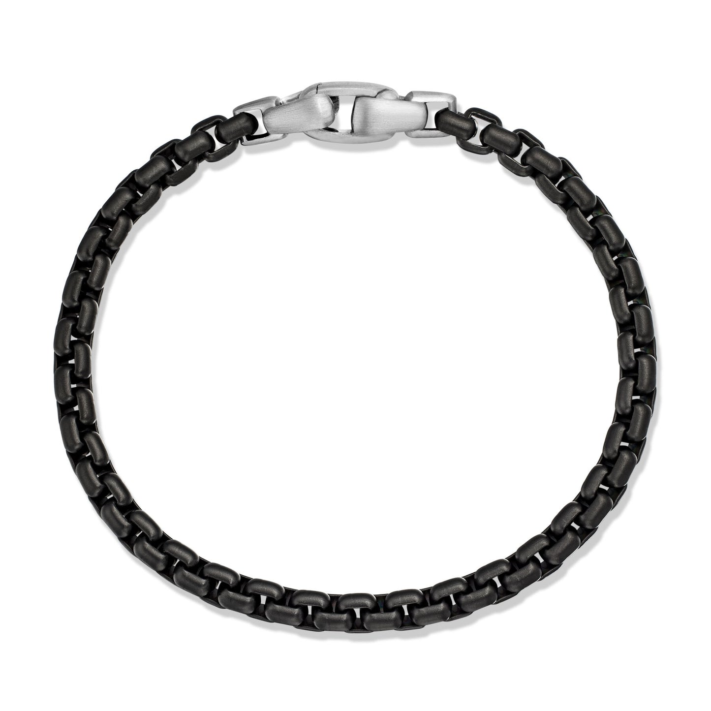 Box Chain Bracelet in Darkened Stainless Steel