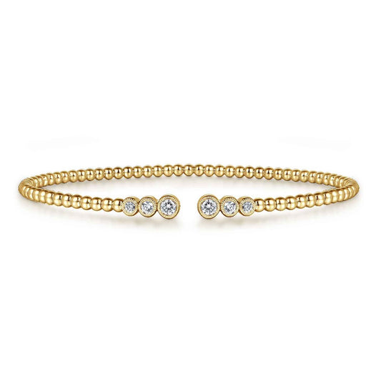 Bujukan Split Cuff Bracelet with Diamonds
