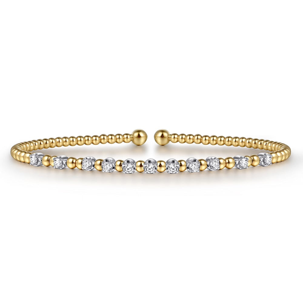 Bujukan Bead And Diamond Split Bangle
