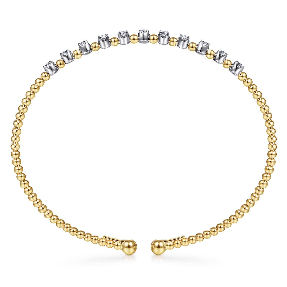 Bujukan Bead And Diamond Split Bangle