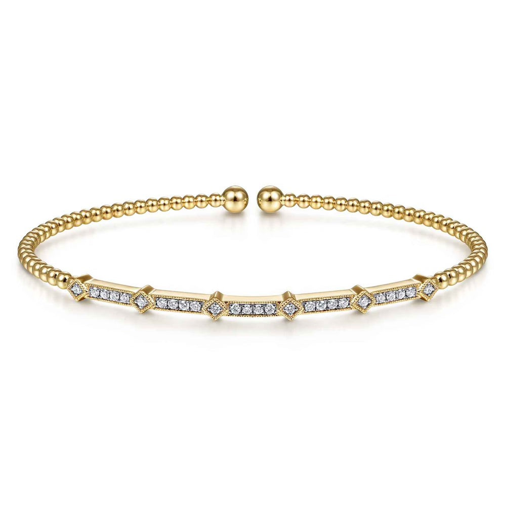 Bujukan Bead And Diamond Bangle Bracelet