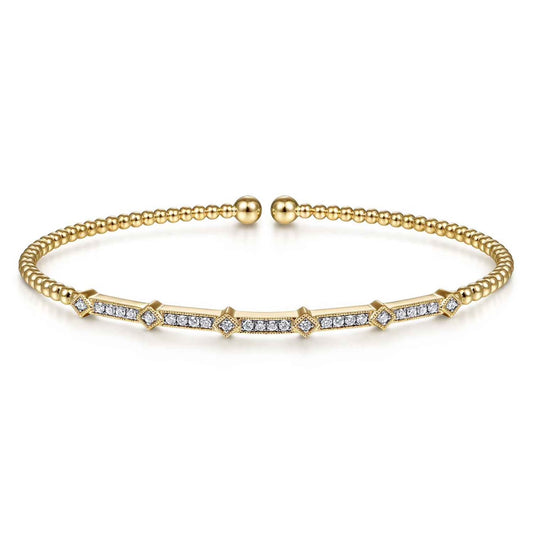 Bujukan Bead And Diamond Bangle Bracelet