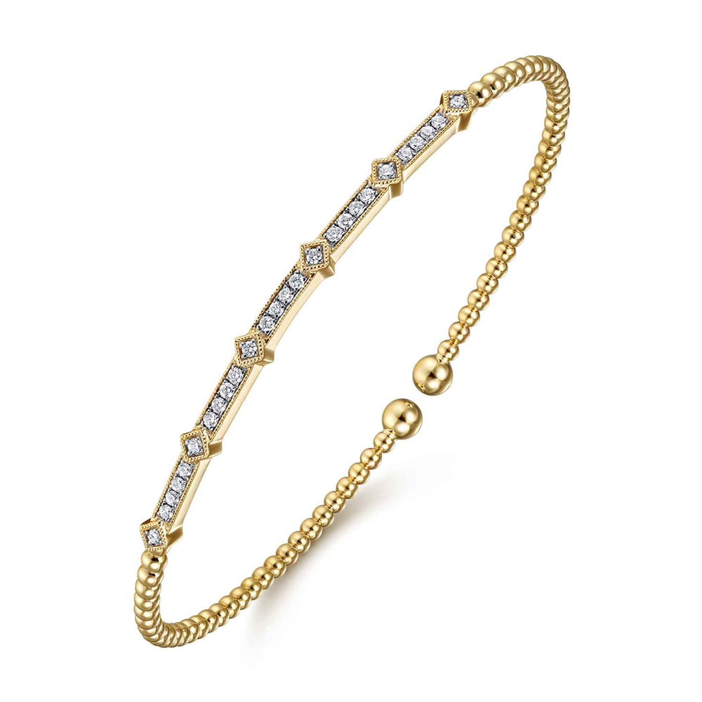 Bujukan Bead And Diamond Bangle Bracelet