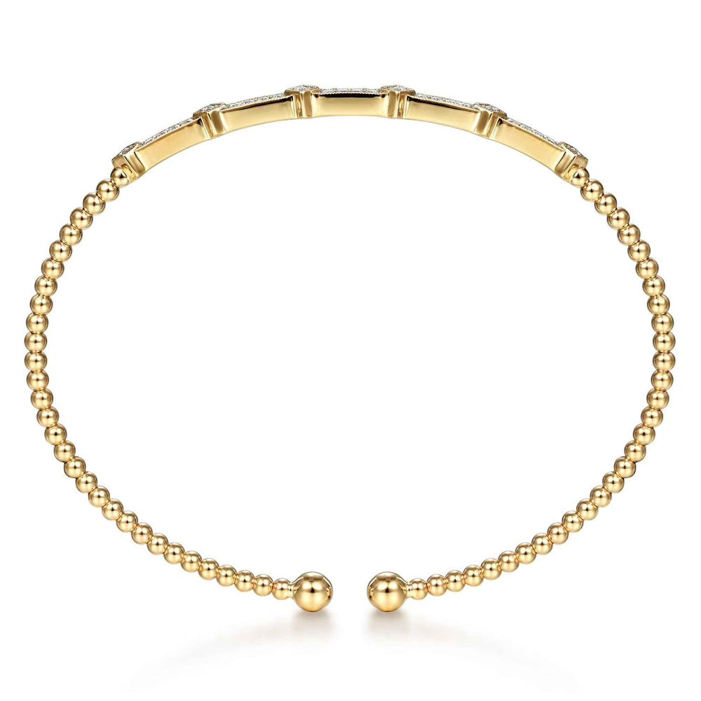 Bujukan Bead And Diamond Bangle Bracelet