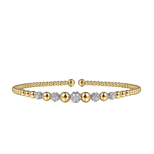 Beaded Diamond Station Bracelet