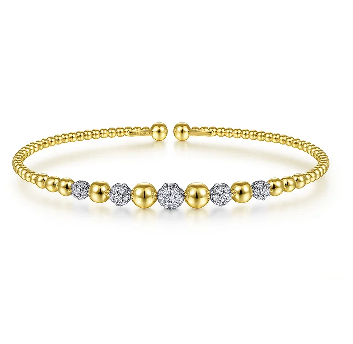Beaded Diamond Stations Bangle