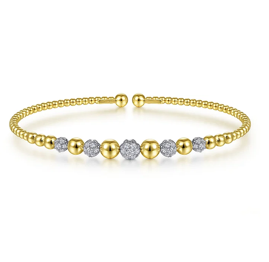 Beaded Diamond Stations Bangle