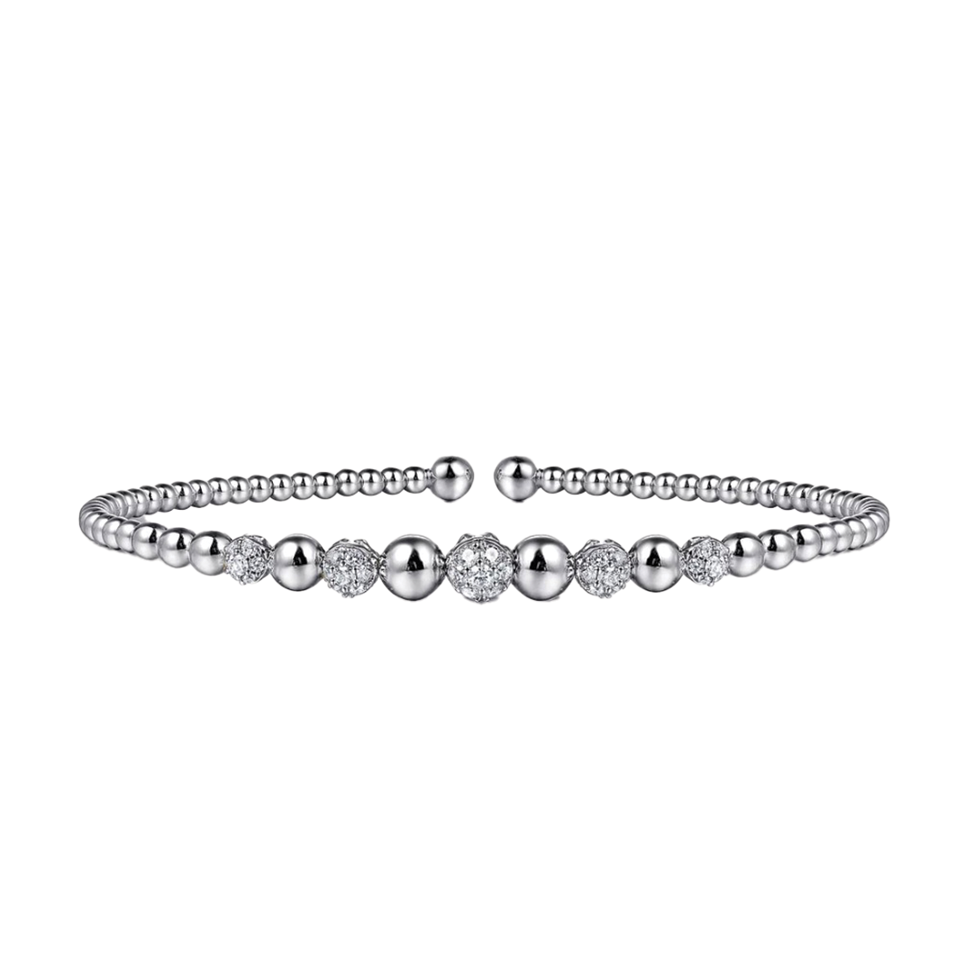 Beaded Diamond Stations Bangle