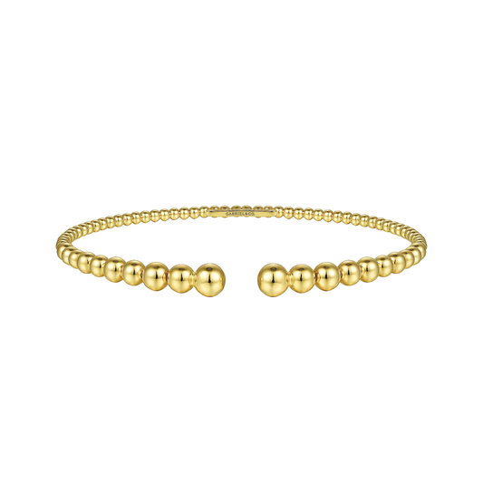 Graduated Beaded Open Bracelet