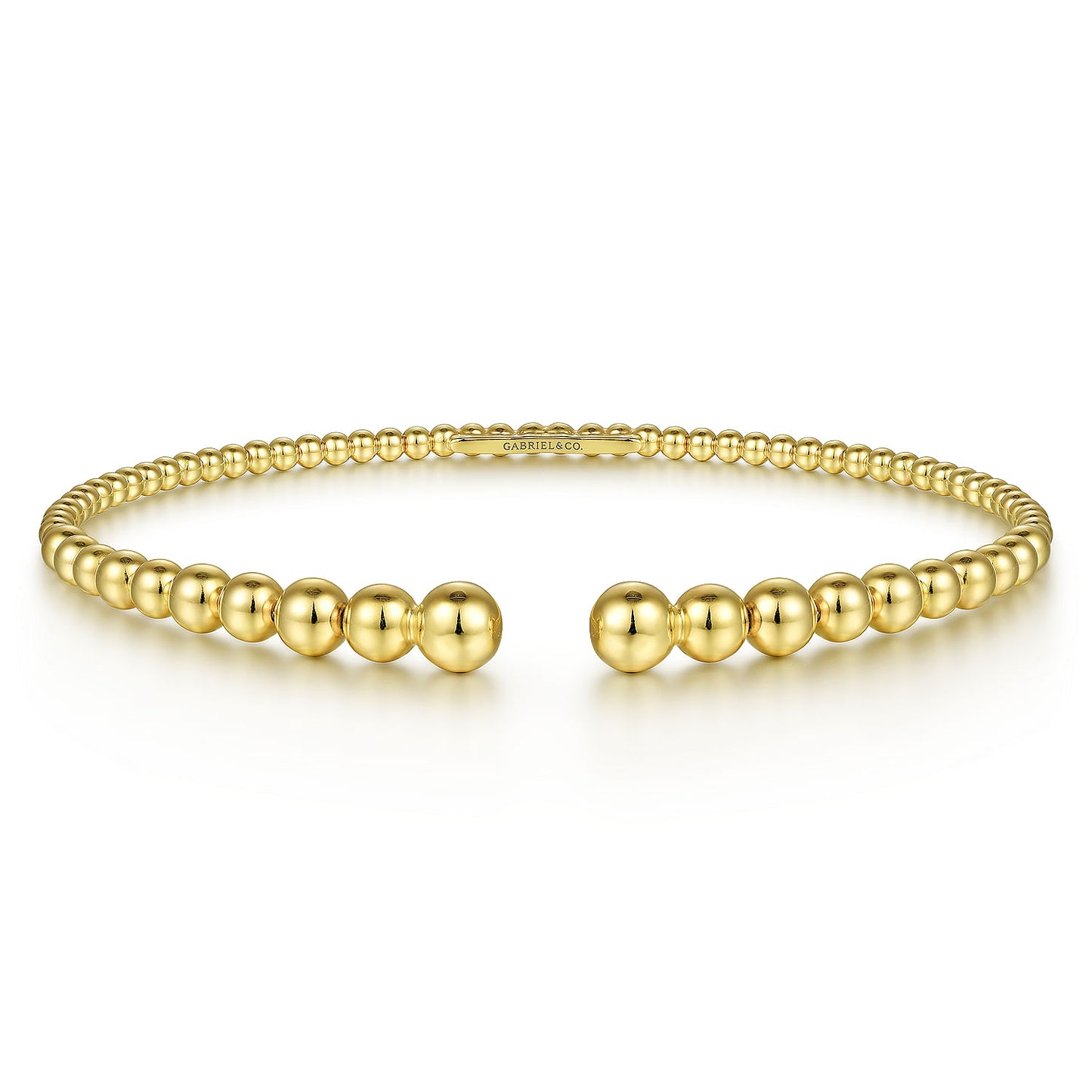 Graduated Beaded Open Bangle