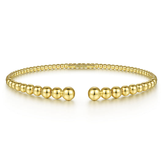 Graduated Beaded Open Bangle