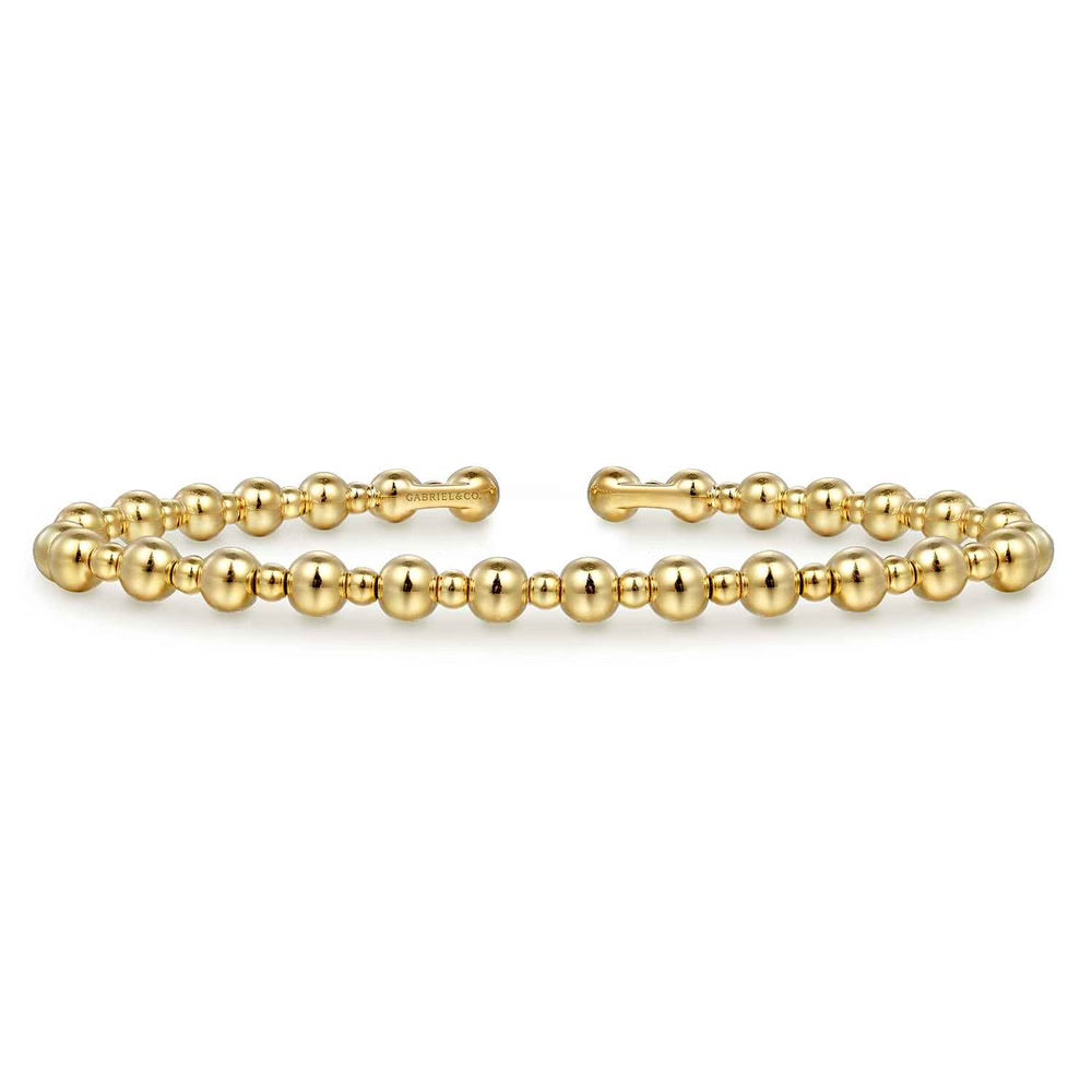 Alternating Small and Large Beaded Bangle Bracelet