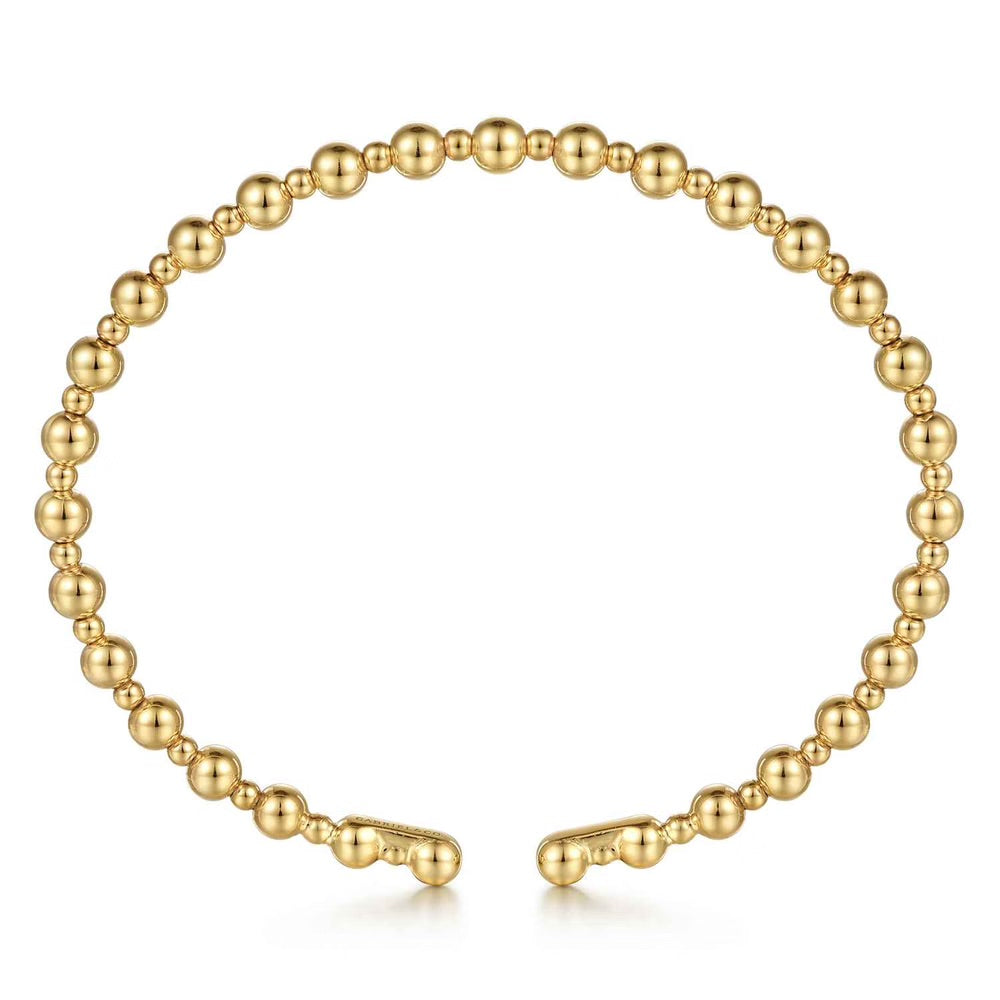 Alternating Small and Large Beaded Bangle Bracelet