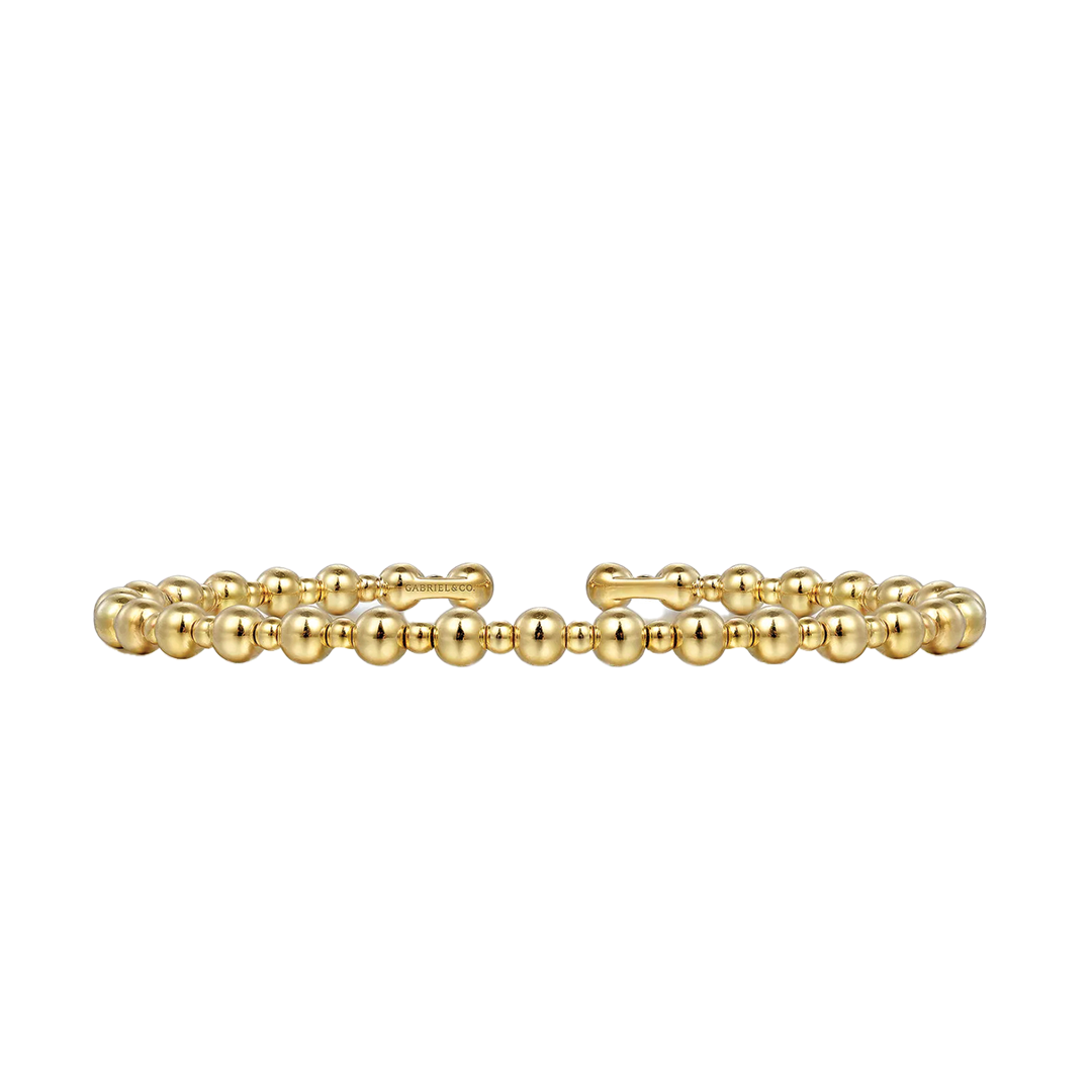 Alternating Small and Large Beaded Bangle Bracelet