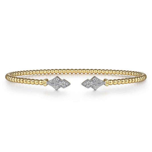 Yellow Gold Bujukan Diamond Split Cuff