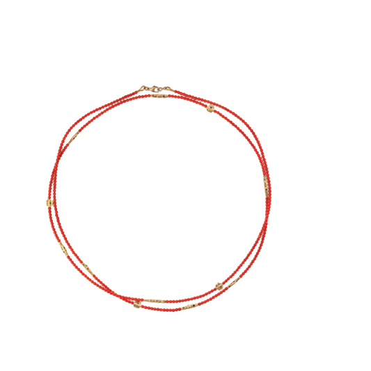 Flora Mediterranean Red Coral Necklace