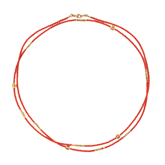 Flora Mediterranean Red Coral Necklace