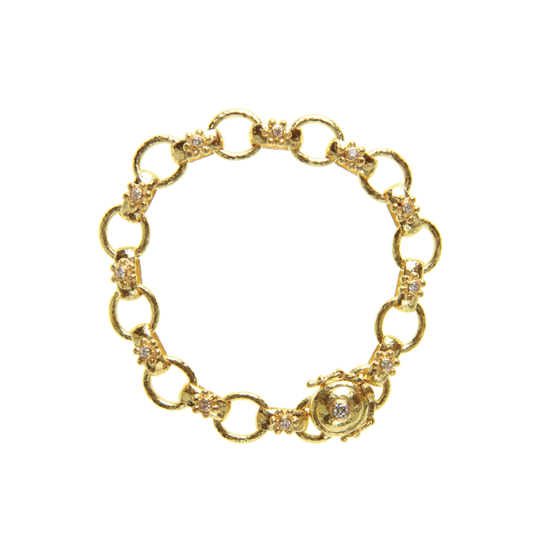 Diamond Daisy Link Bracelet