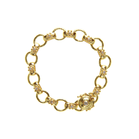 Diamond Daisy Link Bracelet