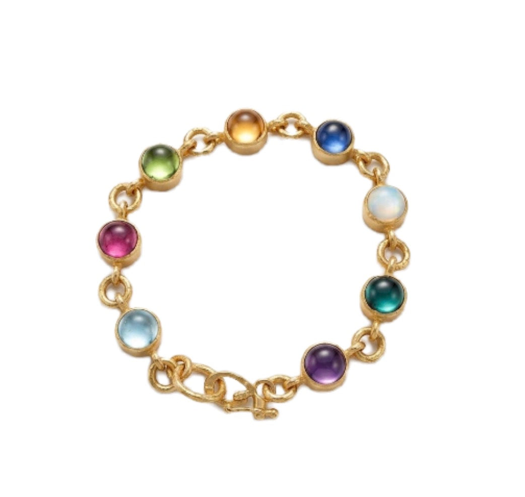 Tutti Frutti Link Bracelet with Mixed Gems