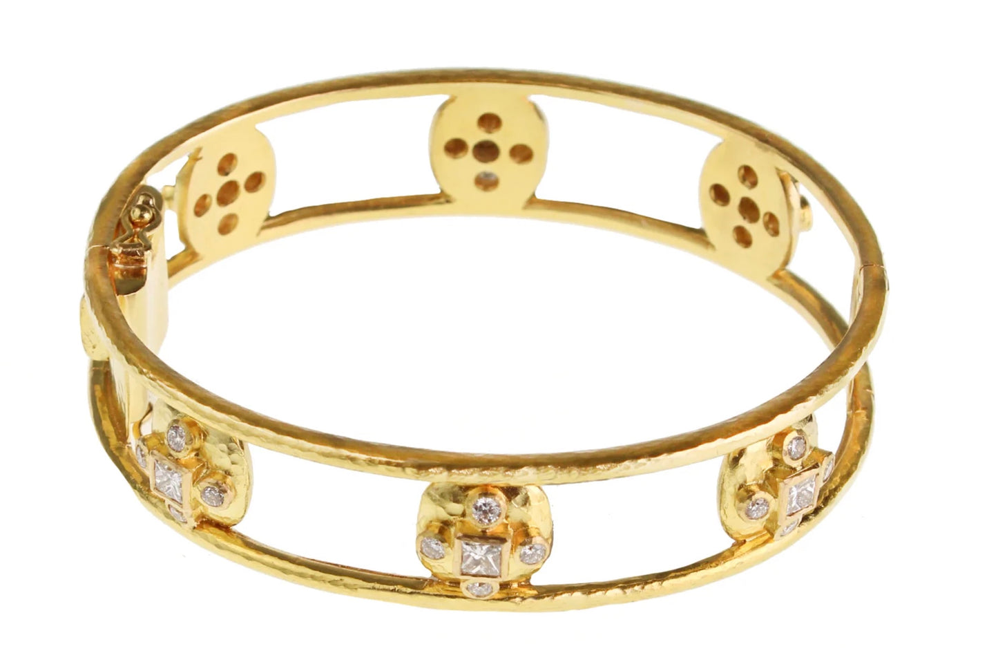 Open Tube and Diamond Bangle