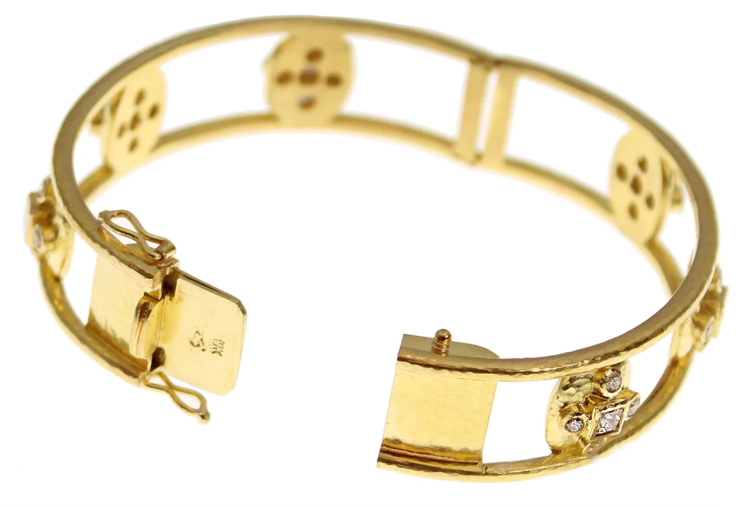 Open Tube and Diamond Bangle
