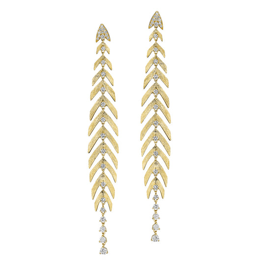 Long Bahia Drop Earrings with Diamonds