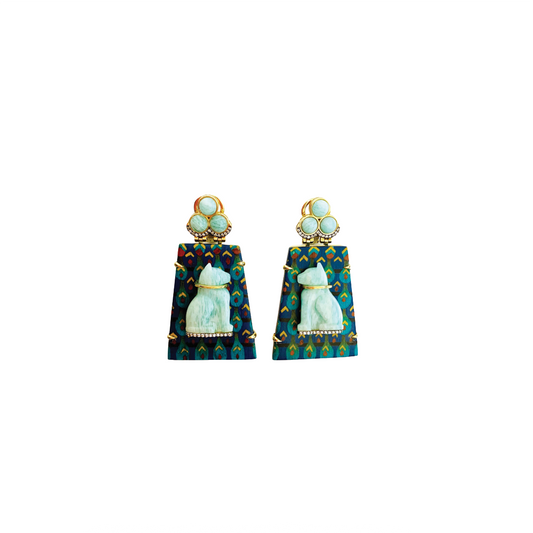 Egypt Marquetry Bastet Earrings