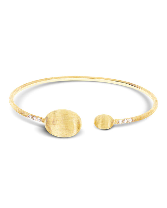Dancing In The Rain Open Cuff Bangle with Diamonds