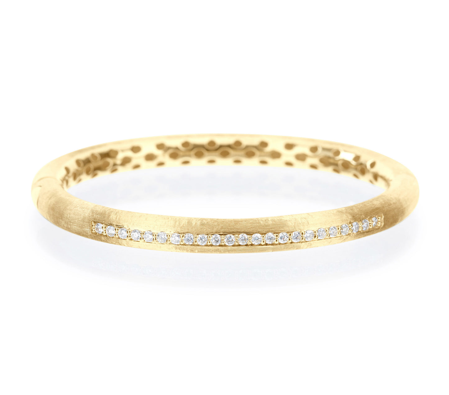 Libera Aura Gold And Diamond Bangle Bracelet