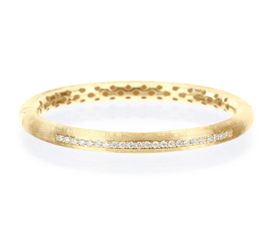 Libera Aura Gold And Diamond Bangle Bracelet