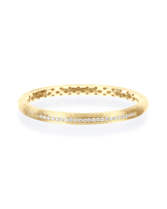 Libera Aura Gold And Diamond Bangle Bracelet