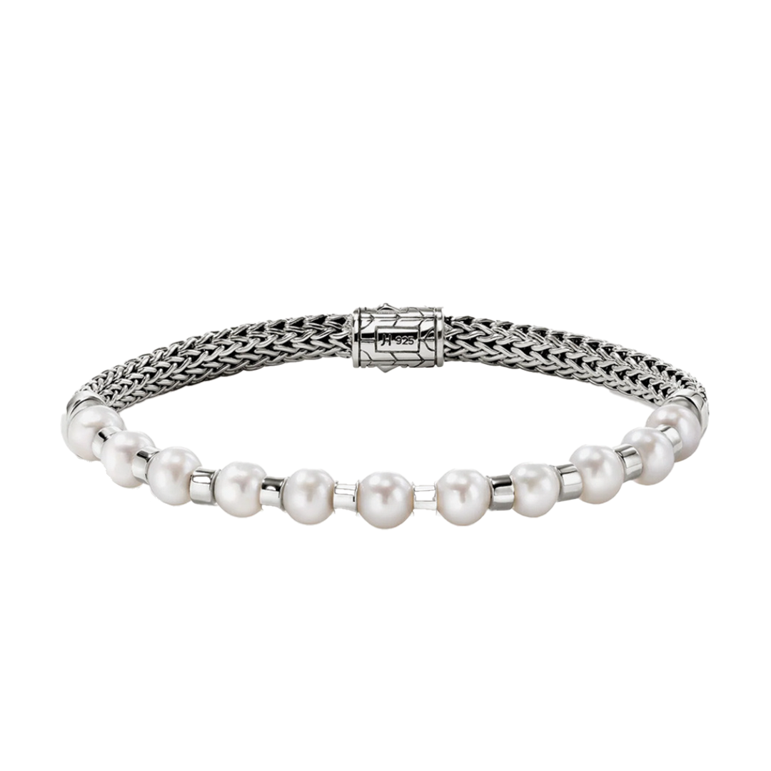 'Essentials' Extra Small Chain Freshwater Pearl Bracelet