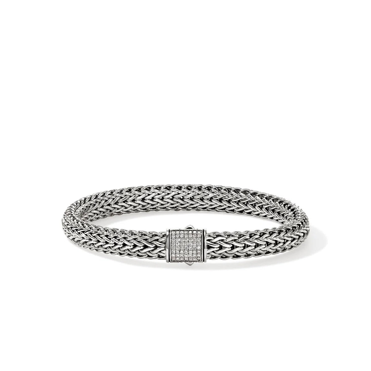 Icon 7.5mm Chain Bracelet with Pave Diamond Clasp
