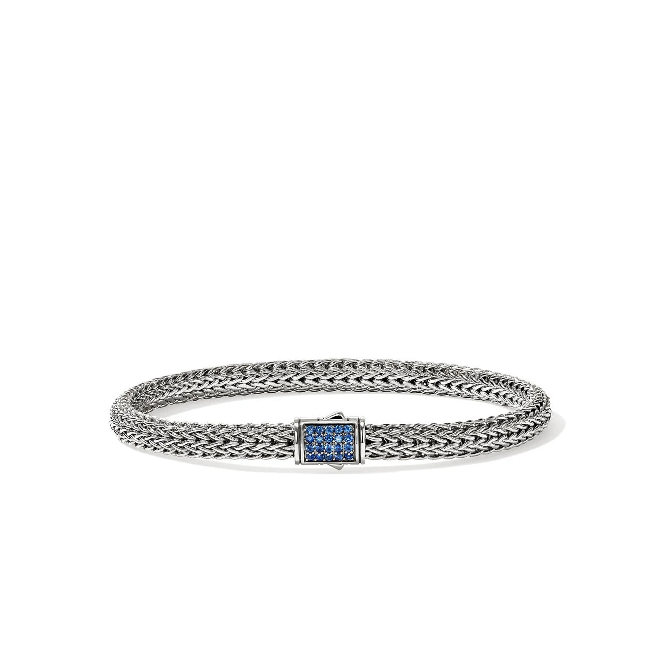 Classic Chain Bracelet with Blue Sapphire