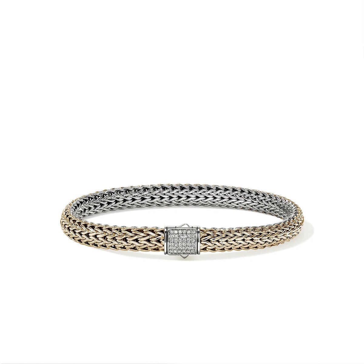 Icon 6.5mm Reversible Chain Bracelet with Pave Diamond Clasp