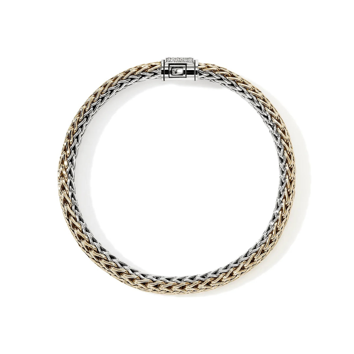 Icon 6.5mm Reversible Chain Bracelet with Pave Diamond Clasp