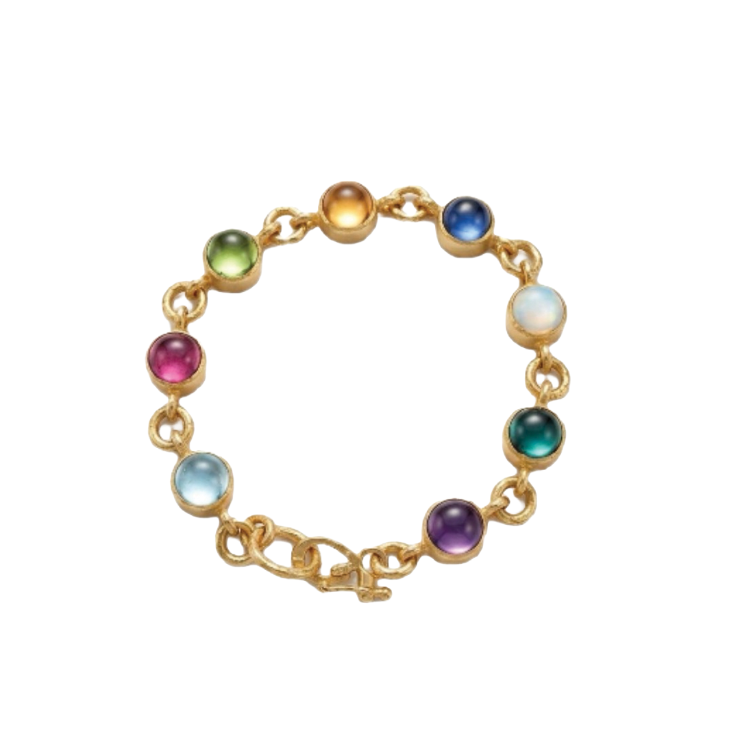 Tutti Frutti Link Bracelet with Mixed Gems