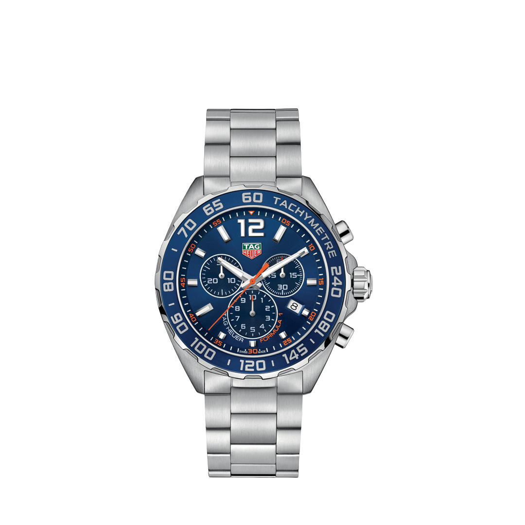 43mm Formula 1 Chronograph Watch with Blue Dial