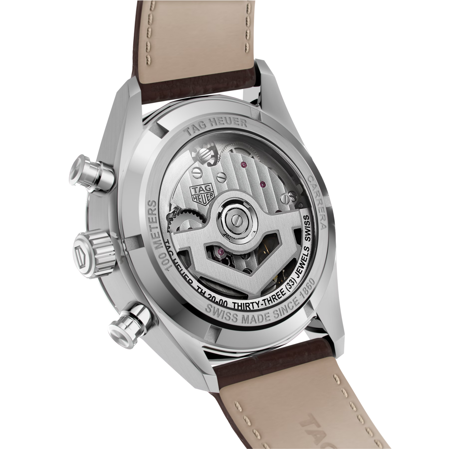 Carrera Chronograph 42mm with Brown Alligator Strap