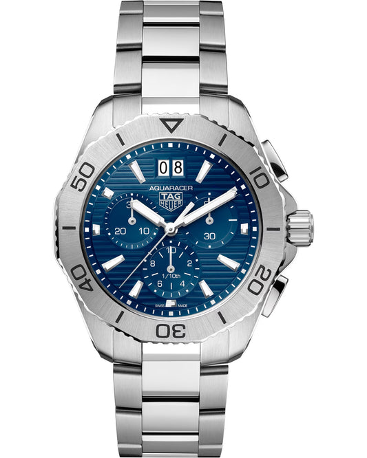 Aquaracer Professional 200 40mm Date Watch with Light Blue Dial