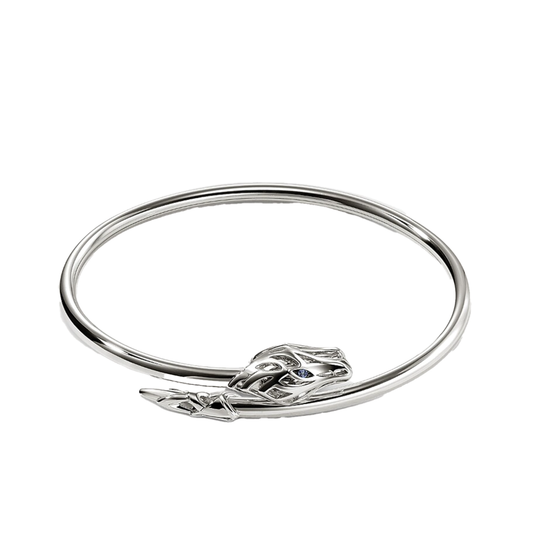 'Naga' Blue Sapphire Dragon Cuff Bracelet