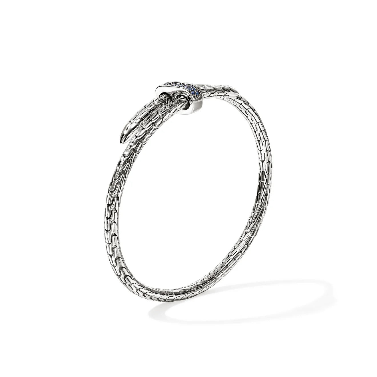 4mm Spear Flex Cuff Bracelet with Blue Sapphires