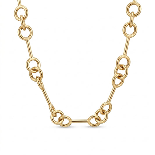 Yellow Gold Stick Link Chain