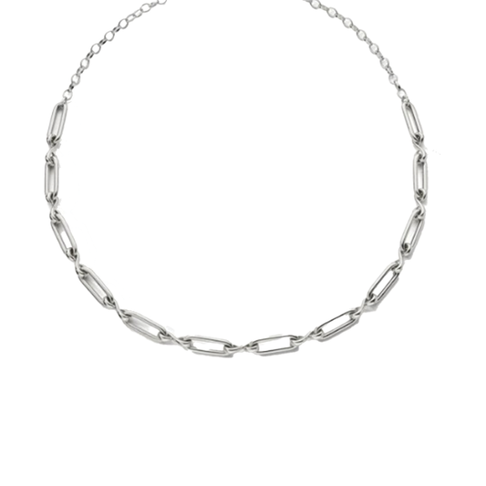 'Infinity' Classic Chain Necklace in Sterling Silver