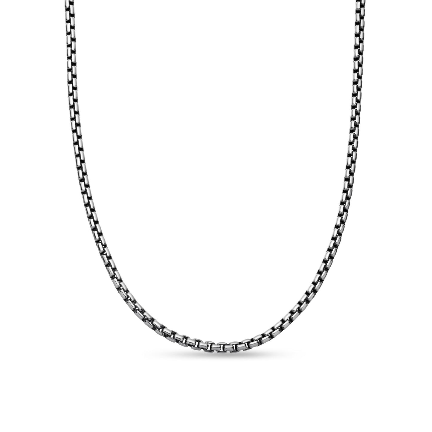 Small Box Chain Necklace with Gold